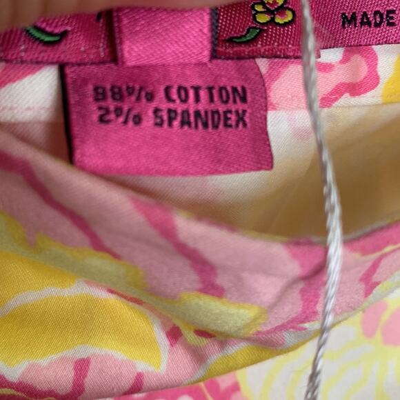 Tibi Yellow Pink Floral Ruffle Trim Drawstring Waist Skirt NEW W-398 Sz 8 - Picture 6 of 9